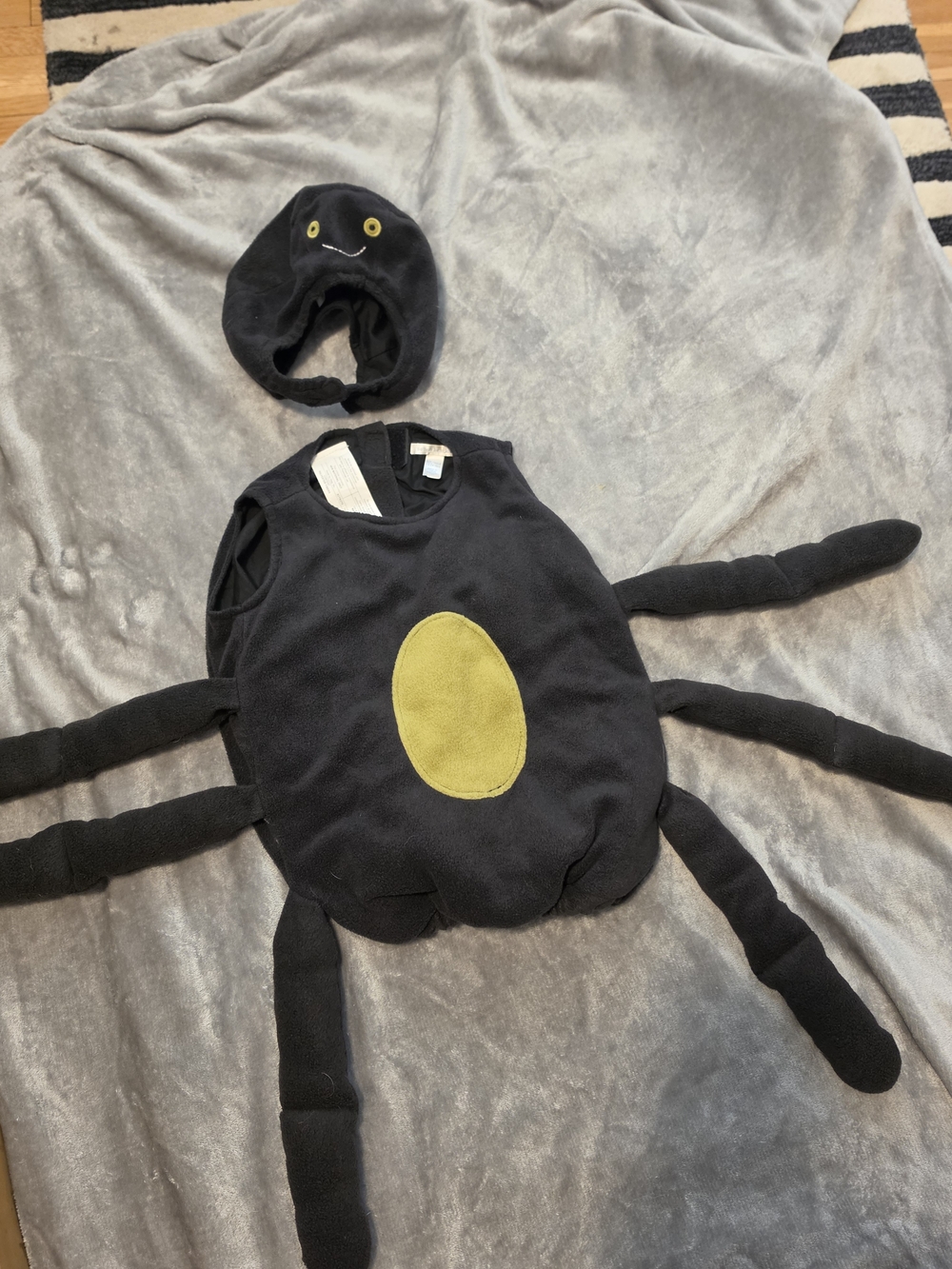 Pottery Barn Kids Black Spider Costume with Yellow Belly
